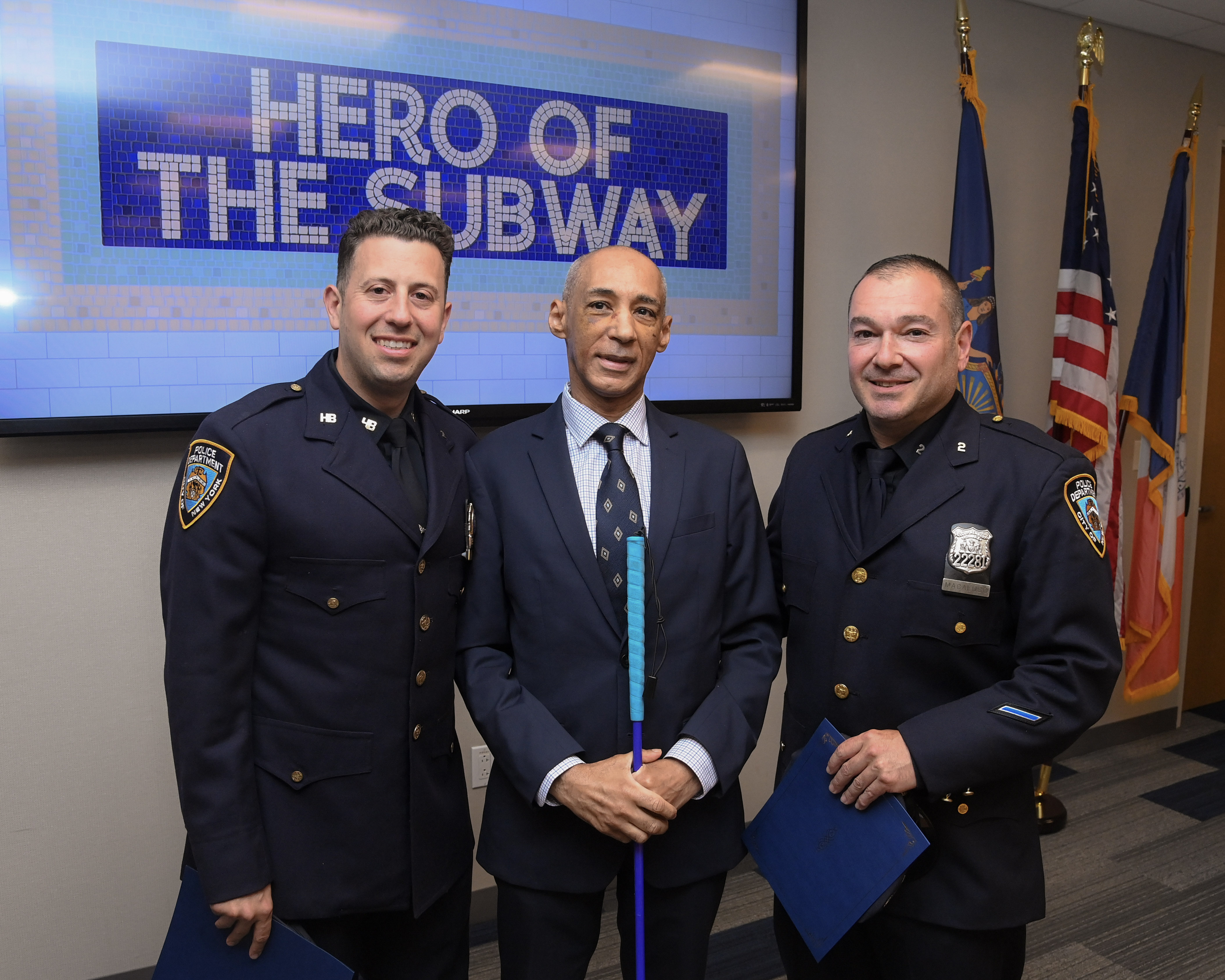 PHOTOS: MTA Honors Two Police Officers Who Rescued a Man from the Tracks in Brooklyn