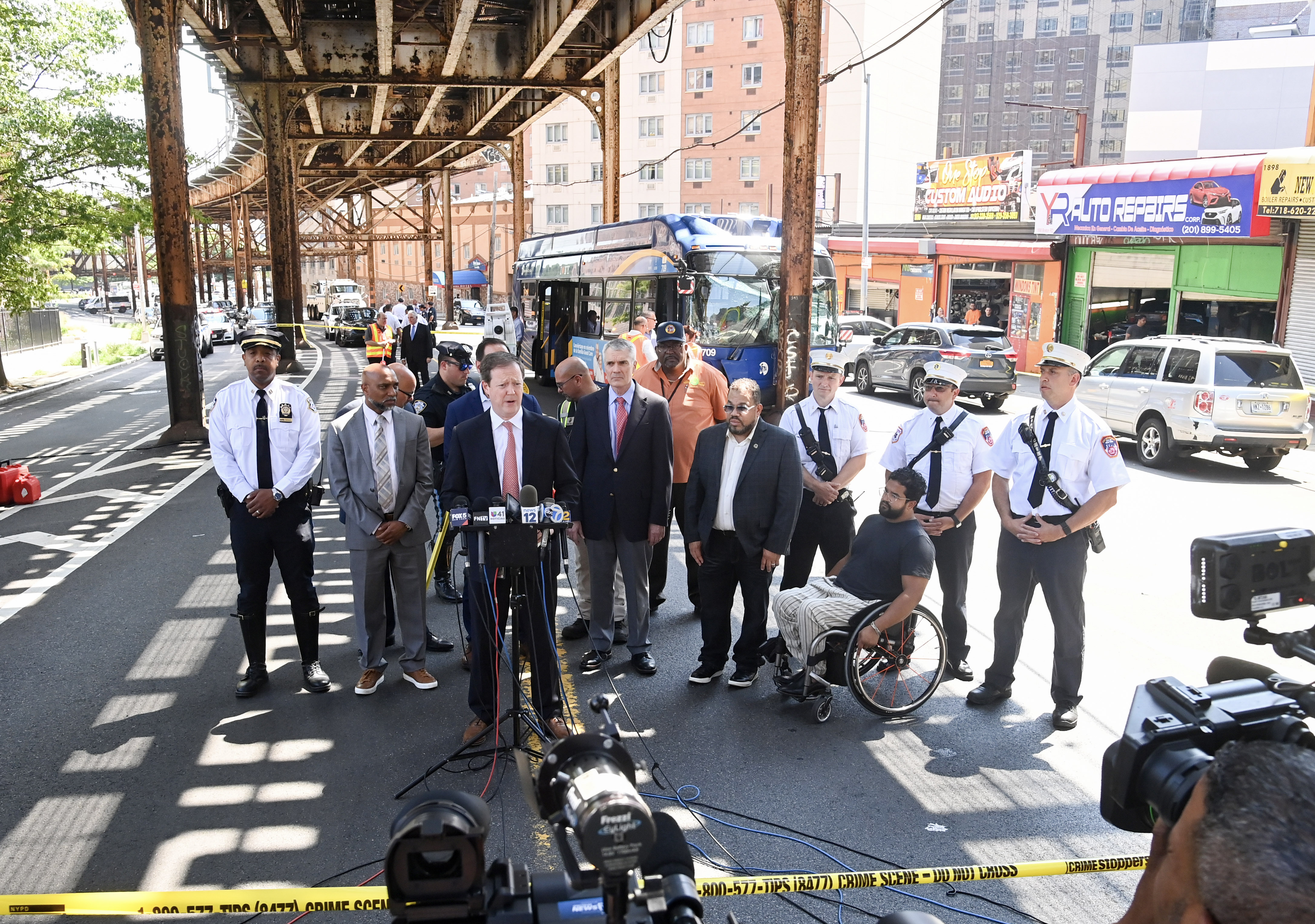 PHOTOS: NYC Transit President Davey and MTA Senior Leadership Provide Update on Bronx Bus Incident   