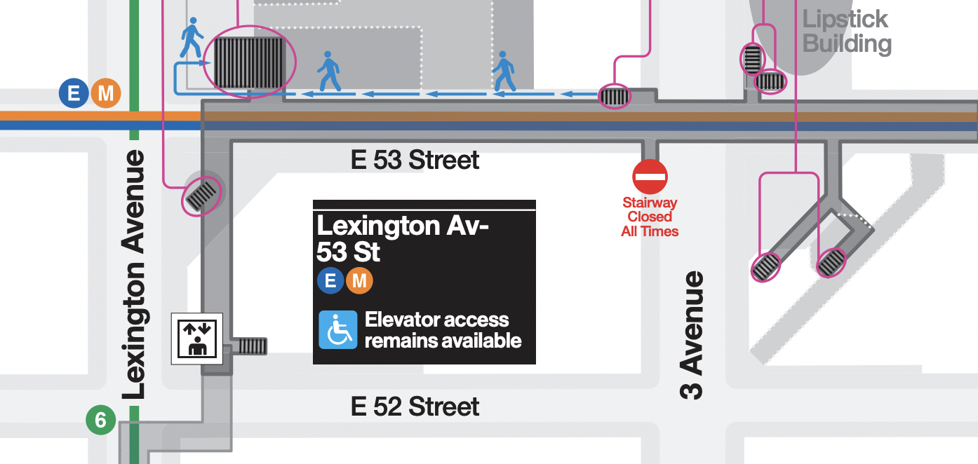 Lexington Av/53 St escalators closed beginning October 14