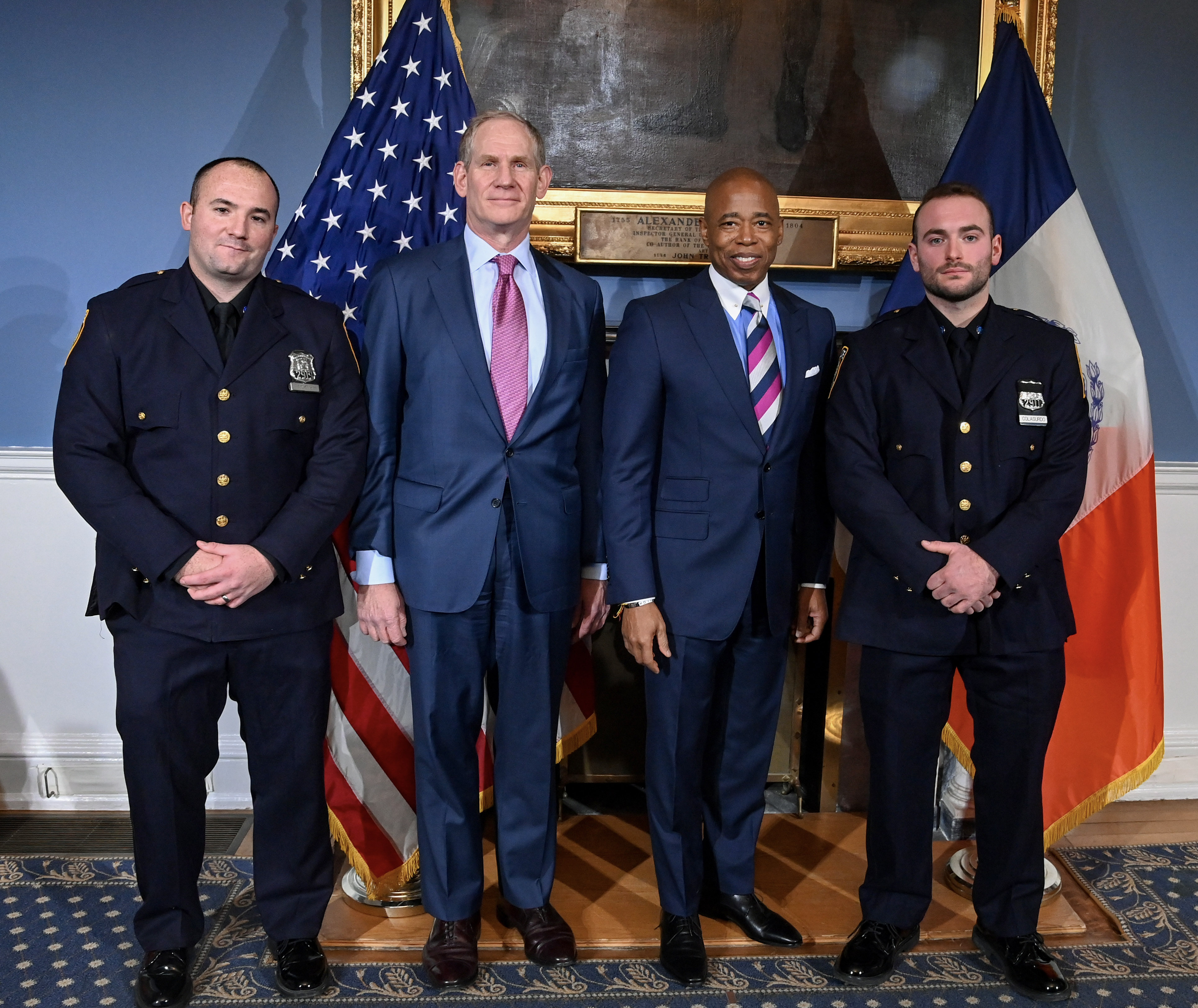 MTA Chair and CEO Lieber and MTA Police Officers Join Mayor Adams and Other Officials at City Hall to Highlight Arrest of Terror Suspects at Penn Station